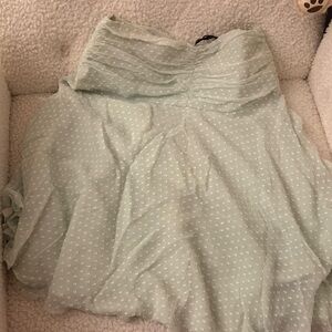 Mint Green Polka Dot Women's Skirt